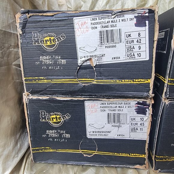 Dr.Martens Made In England Mens Suede Padded Collar Mule in Tan NWT Deadstock - Picture 13 of 13